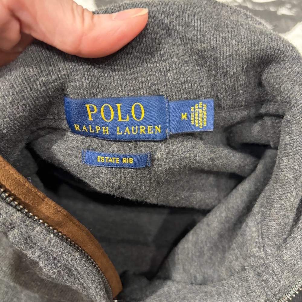 Polo Ralph Lauren Sweater Men Quarter Zip Pullover Estate Rib Sz M Casual Preppy - Picture 6 of 11